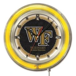 Wake Forest University Double Neon 19" Clock