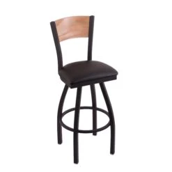 30" Blk Wrinkle North Carolina Swivel Bar Stool, Laser Engraved Back -Zoro Tools Shop Holland20Bar20Stool20Co L038BWBlkVinylxxb75382 5