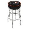 25" Philadelphia Flyers Cushion Seat, 2-Ring Chrome Swivel Bar Stool