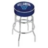 30" Villanova Cushion Seat, 2-Ring Chrome Swivel Bar Stool