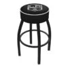 25" Los Angeles Kings Cushion Seat, Blk Wrinkle Base Swivel Bar Stool