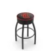 25" 4" USC Trojans Cushion Seat, Blk Wrinkle Base Swivel Bar Stool