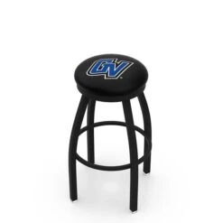 25" Blk Wrinkle Grand Valley State Swivel Bar Stool, Accent Ring