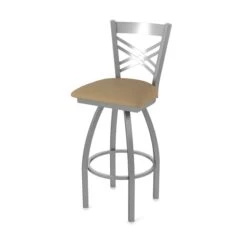 OD820 Catalina Stainless Steel 30 Swivel Outdoor Bar Stool With Breeze Champagne Seat