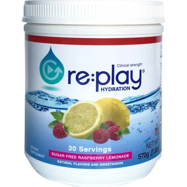 Re:play Hydration Powder, Raspberry Lemonade, 30 Serving Tub 1 Re:play Hydration Powder, Raspberry Lemonade, 30 Serving Tub