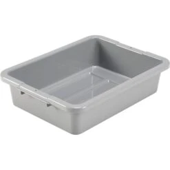 NSF Plastic Bus Tub, 20L X 15W X 5H, Gray