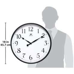 18" Black Office Clock -Zoro Tools Shop Infinity20Instruments20LTD 20016BKxx1567xxSizexx8873e3