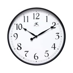 18" Black Office Clock