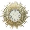 Sunburst Clock - 24 In. Gold Plastic Case Sunburst Wall Clock