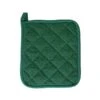 Value Basics Solid Quilted 100% Cotton Terry Pot Holder Hunter Green