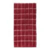 Café Solid Kitchen Towel Brick Ground/Putty Check
