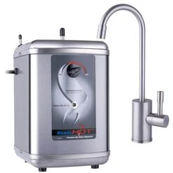 Instant Hot Water Dispenser With Brushed Nickel Hot Water Faucet With Safety Lock