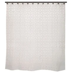 Medium Weight Decorative PEVA Shower Liner, 70" W X 72" H, Geo Frost