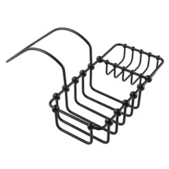 Clawfoot Tub Rim Soap And Sponge Holder, Matte Black