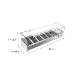 59" Refrigerated Countertop Condiment Prep Rail Sandwich Prep Station -Zoro Tools Shop Koolmore20Supply20Inc 231323xx34e0da