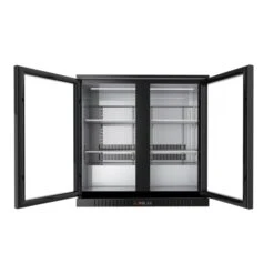 2 Door Back Bar Cooler Counter Height Glass Door Refrigerator With LED Lighting - 7.4 Cu.ft., Black -Zoro Tools Shop Koolmore20Supply20Inc 237064xx2be8df