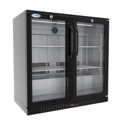 2 Door Back Bar Cooler Counter Height Glass Door Refrigerator With LED Lighting - 7.4 Cu.ft., Black -Zoro Tools Shop Koolmore20Supply20Inc 237066xx48de19 1