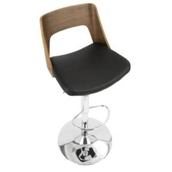 Valencia Adjustable Swivel Barstool In Walnut And Black Faux Leather 19 Valencia Adjustable Swivel Barstool In Walnut And Black Faux Leather -Zoro Tools Shop LumiSource20LLC BSxxVLNCIxxWLxxBKxxxx7xxxxfbbbcb