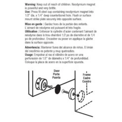 12 In Door Magnet, 4PK -Zoro Tools Shop MIBRO SKUxx47881VxxInstructionsxxxx1xx5c7468
