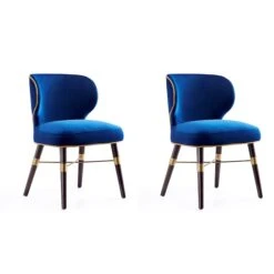Strine Dining Chair In Royal Blue (Set Of 2)