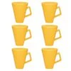 Quartier 6 Square Beveled Mugs (11.84 Oz.) In Yellow