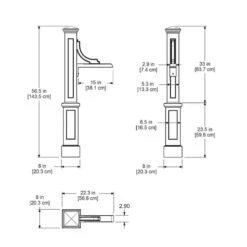 Mayne Woodhaven Address Sign Post - White -Zoro Tools Shop Mayne20Inc 5812xxWoodhavenxxSignxxMobile