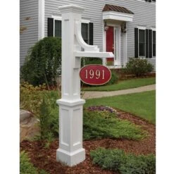 Mayne Woodhaven Address Sign Post - White