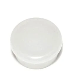 1" White Plastic Inside Round Caps 4PK