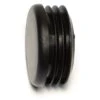 1-1/2" Black Plastic Round Cap Plugs 2PK