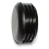 1-3/4" Black Plastic Round Cap Plugs 2PK