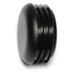 1-3/4" Black Plastic Round Cap Plugs 2PK