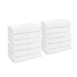 Gym Power Bath Towels White 22 X44 , 12PK