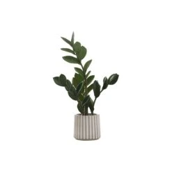 Monarch Specialties Artificial Plant, 20" Tall, Zz, Indoor, Faux, Fake, Table, Greenery, Potted, Real Touch, Decorative