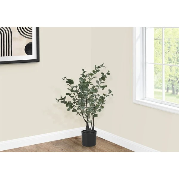 Monarch Specialties Artificial Plant, 35" Tall, Eucalyptus Tree, Indoor, Faux, Fake, Floor, Greenery, Potted, Decorative 4 Monarch Specialties Artificial Plant, 35" Tall, Eucalyptus Tree, Indoor, Faux, Fake, Floor, Greenery, Potted, Decorative - Image 4