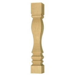 22 1/2 X 3 1/2 Square Heritage Pedestal Base In Red Oak