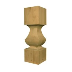 25 1/4 X 8 Extended Transitional Table Pedestal In Hard Maple