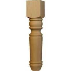 18 X 3 1/2 Portsmouth Coffee Table Leg In Alder