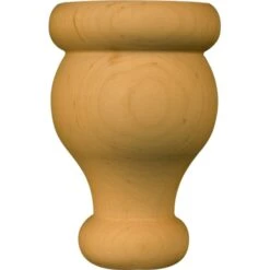 4 1/2 X 2 7/8 Brunswick Round Bun Foot In Red Oak