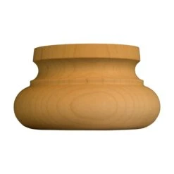 2 X 3 3/8 Squat Round Bun Foot In White Oak