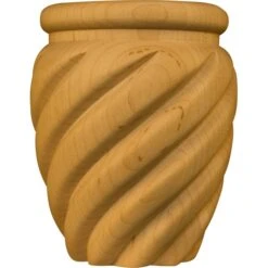 5 X 3 7/8 Spiral Bun Sofa Foot In Cherry