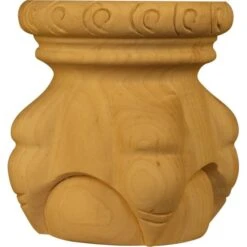 4 X 3 3/4 Bird Claw Round Bun Foot In Hard Maple