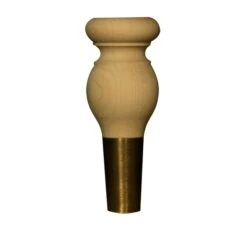 6 X 2 5/16 Apple Industrial Round Bun Foot In Soft Maple