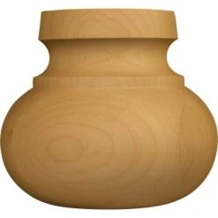 4 1/2 X 4 7/8 Club Round Bun Foot In Mahogany