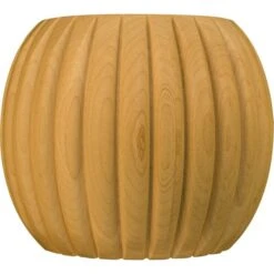 4 1/2 X 6 Fluted Round Bun Foot In Hard Maple