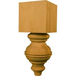 10 1/2 X 4 Augusta Sofa Foot In Hickory