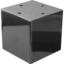 3 X 3 X 3 3" Madison Vanity Foot (Hollow) In Flat Black Finish