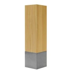 10 X 4 Contemporary Fusion Foot In Oak With Gun Metal Gray