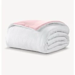 Reversible Microfiber Polka Dot Comforter Set - Twin - Rose