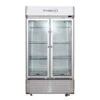 Premium Levella 18 Cu. Ft. Commercial Display Refrigerator Two Glass Door Merchandiser In Silver