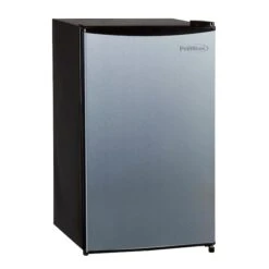 3.2 Cu Ft Mini Fridge In Black With Stainless Door